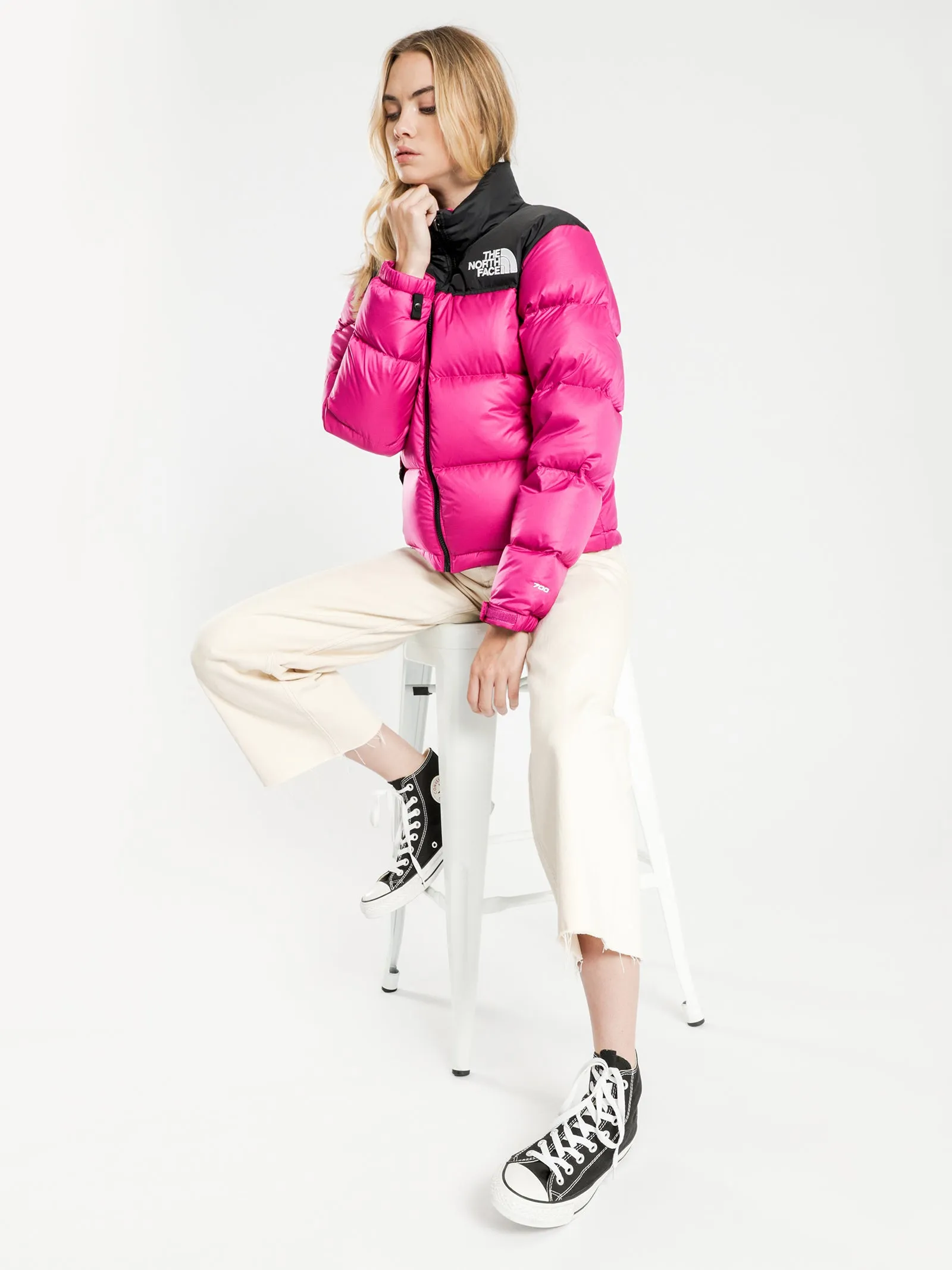 1996 Retro Nuptse Jacket in Purple & Black