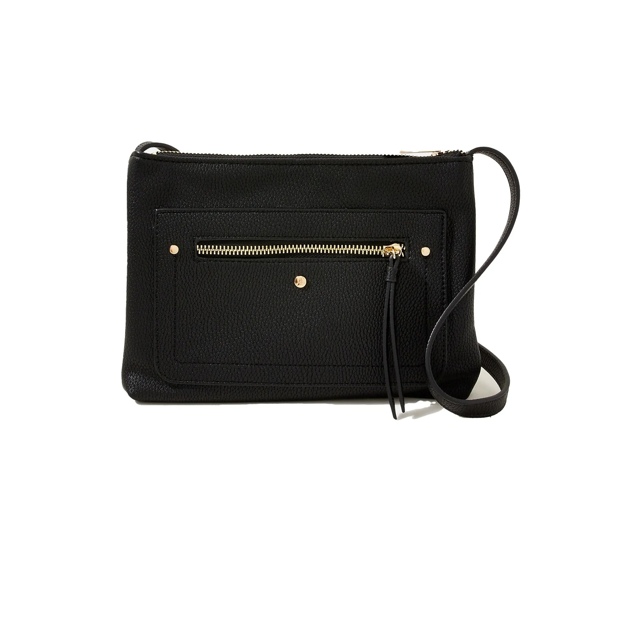 Accessorize London Women's Faux Leather Black Ellie Sling Bag