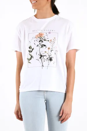 Belle Fleur Tee White