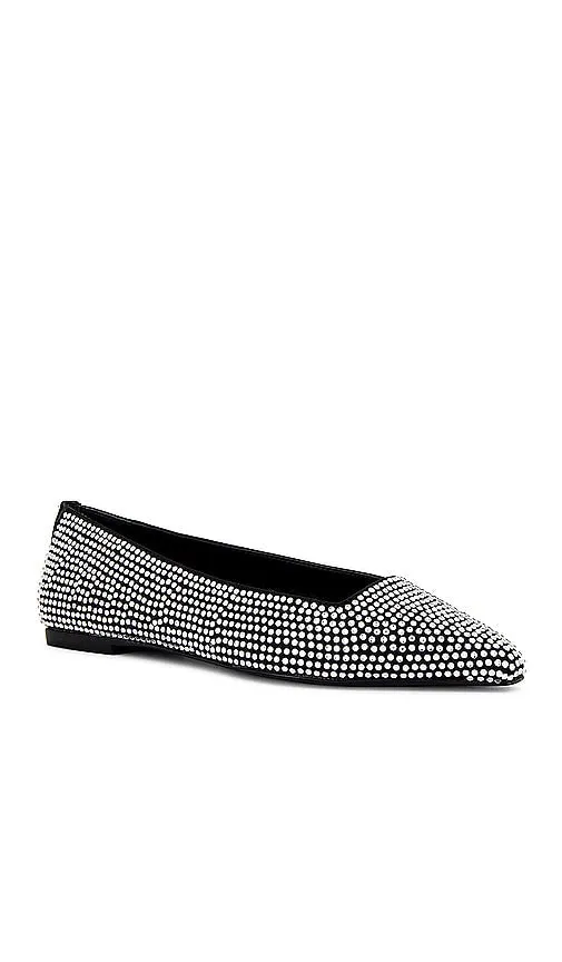 BLACK SUEDE STUDIO Aria Flat in Black