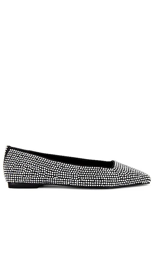 BLACK SUEDE STUDIO Aria Flat in Black