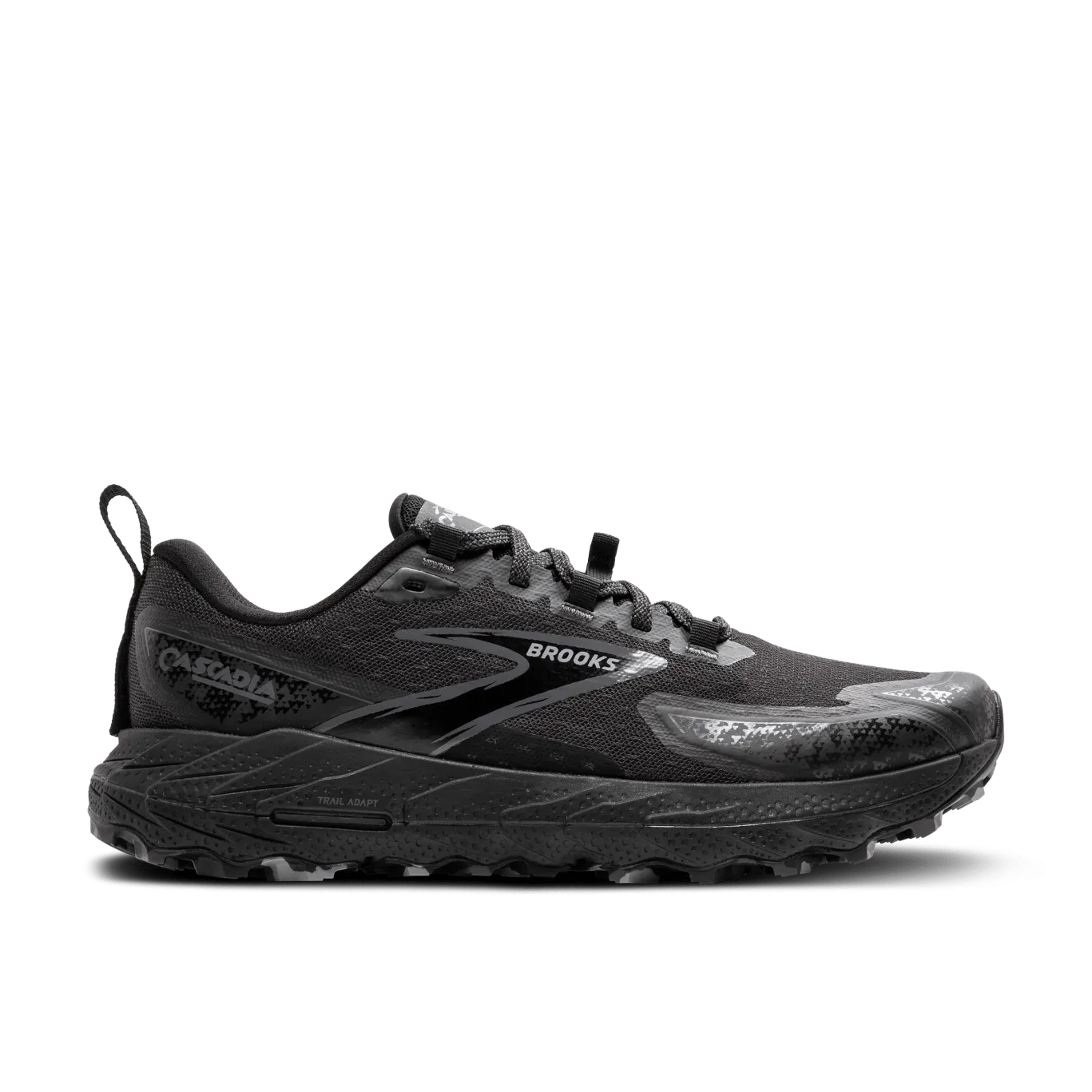 Brooks Mens Tail Shoe Cascadia 18 D Black