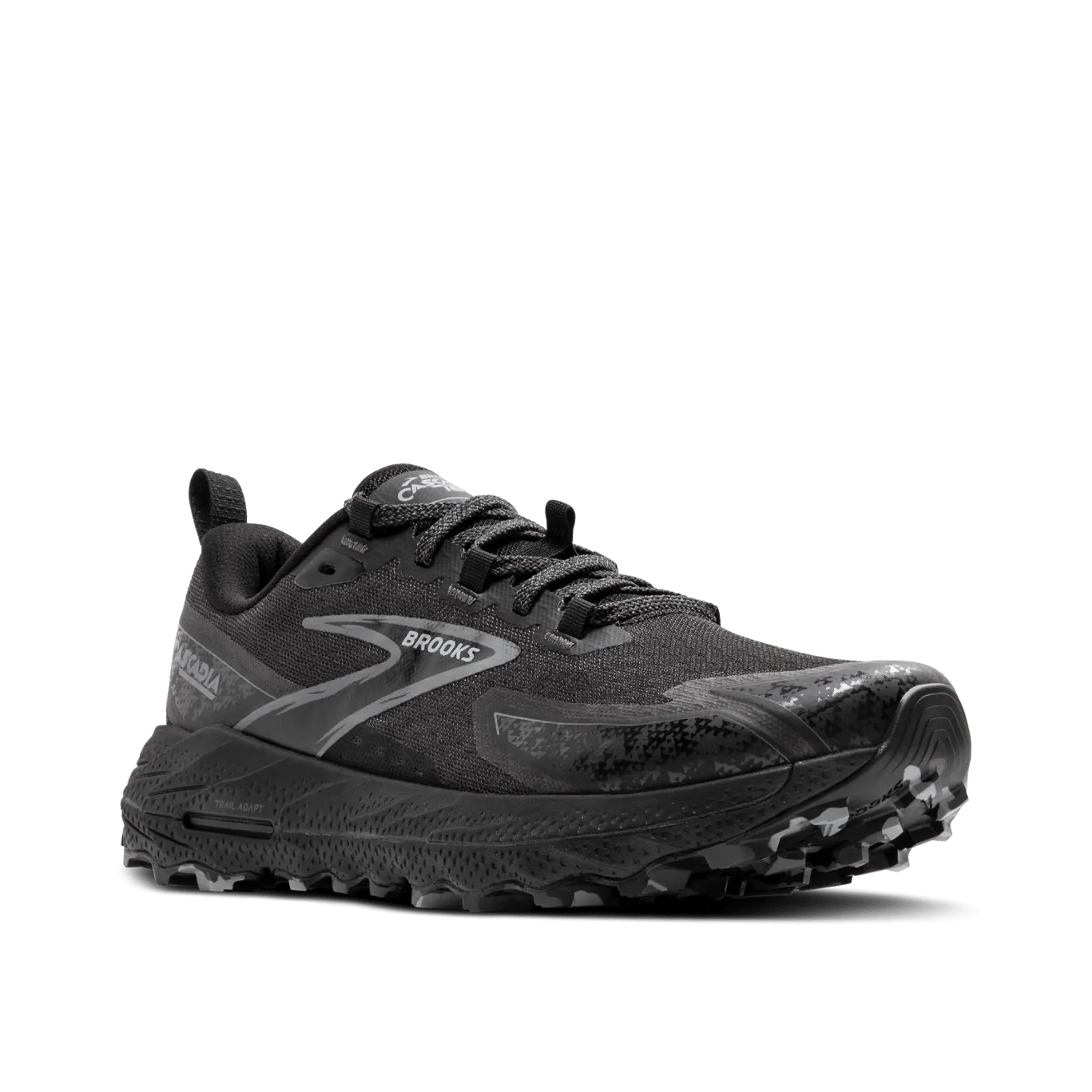 Brooks Mens Tail Shoe Cascadia 18 D Black