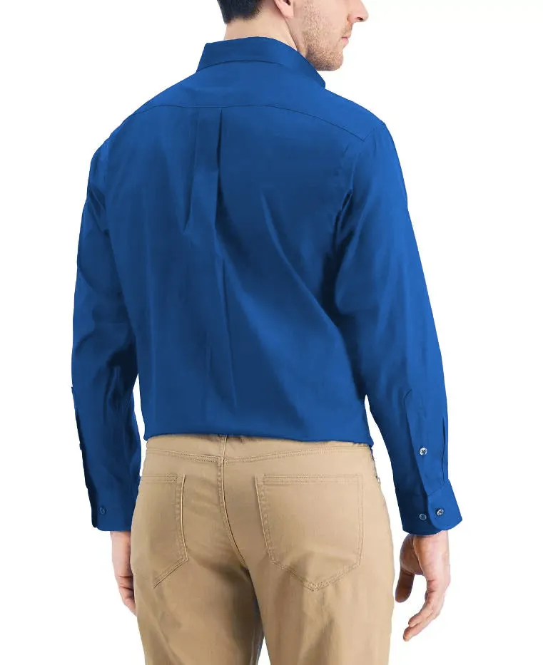 Club Room Estate Men's Regular-Fit Wrinkle Resistant Shirt  Color Blue Size 16.5 36/37