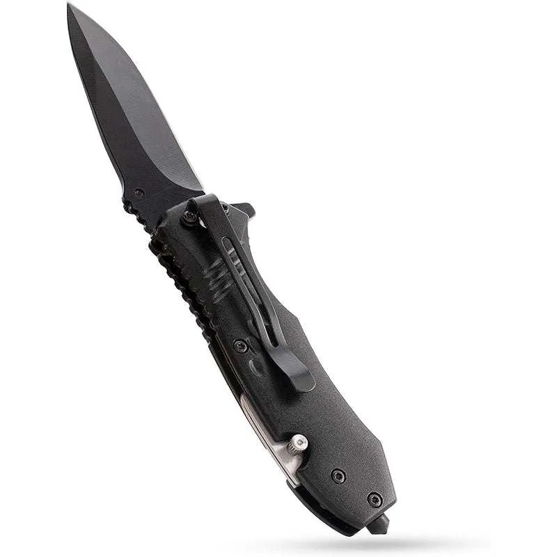Custom Engraved Pocket Knives for Groomsmen, Black Knife