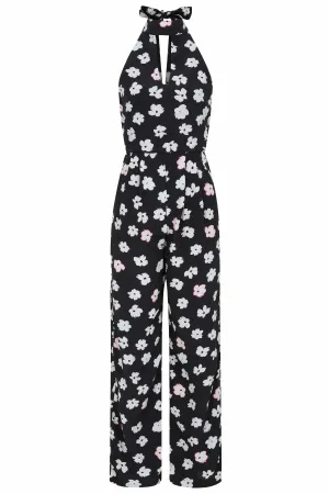 Cypress Jumpsuit In Mono Daisy
