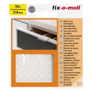 Fix-O-Moll Anti Slide Pads Self Adhesive Clear Dia 8 mm