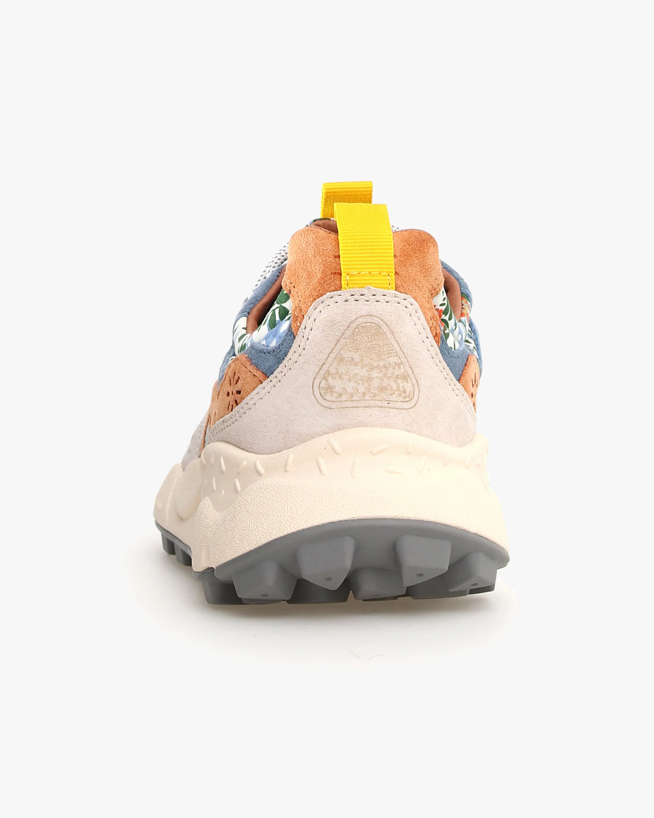 Flower Mountain Womens Yamano 3 Suede & Printed Cotton - Spring Flowers Grey / Milk