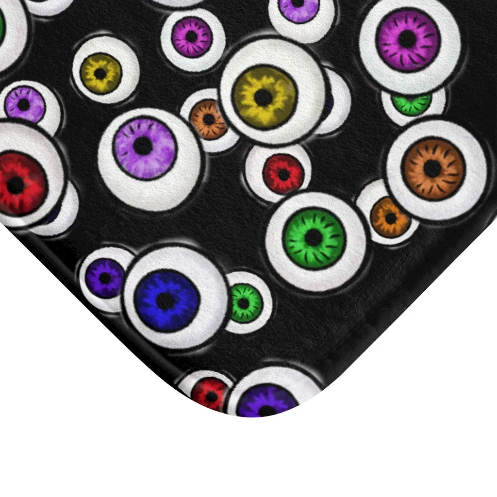 Goth Bathroom decor Eyeballs Everywhere Halloween Bath Mat