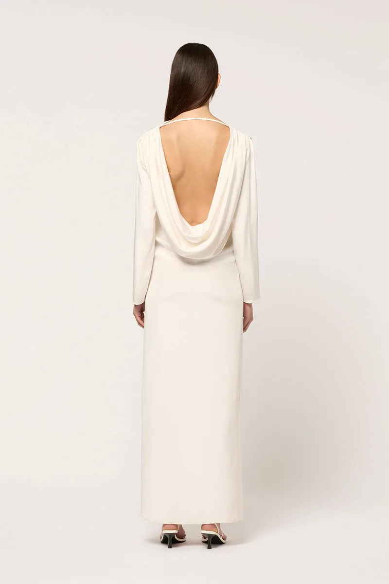 HIGH NECK WITH SCOOP BACK MAXI DRESS