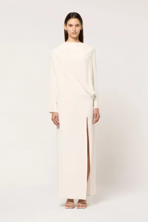 HIGH NECK WITH SCOOP BACK MAXI DRESS