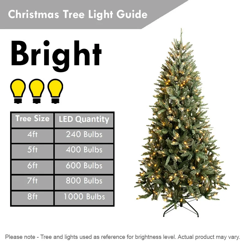 Homcom 2 Foot Pre-Lit Artificial Christmas Tree Tabletop Multicoloured Fibre Optic Xmas Decoration with LED Lights Green