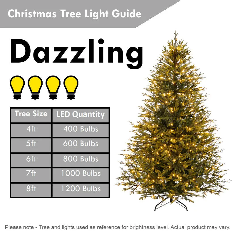 Homcom 2 Foot Pre-Lit Artificial Christmas Tree Tabletop Multicoloured Fibre Optic Xmas Decoration with LED Lights Green
