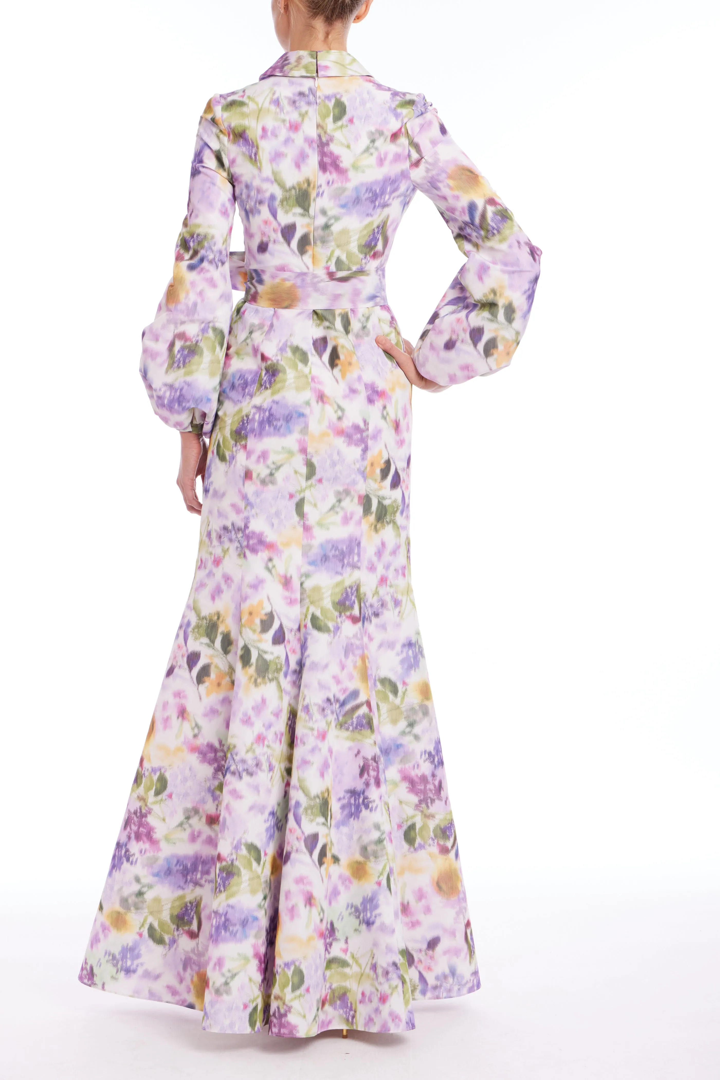 Lilac Multi-Print Mermaid Shirt Dress