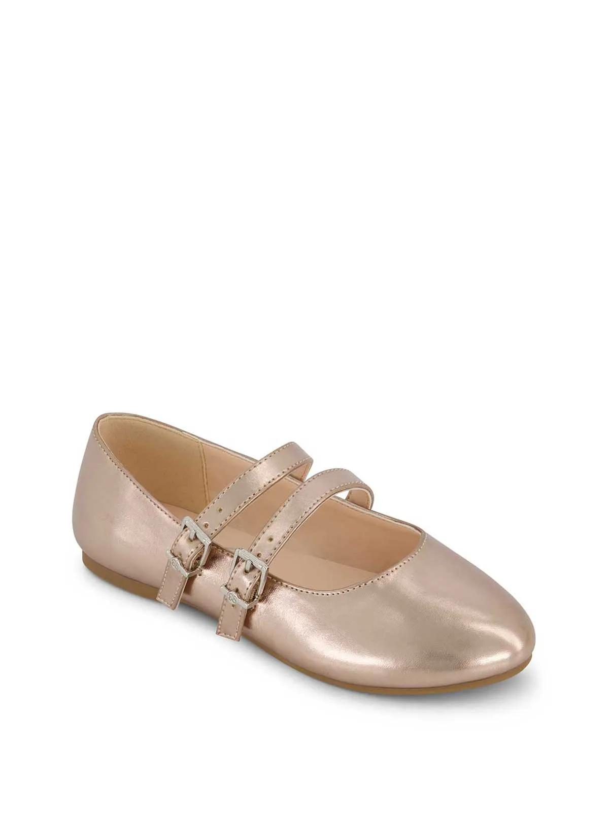 Little Girls' Amy Double Strap Ballet Flat in Champagne