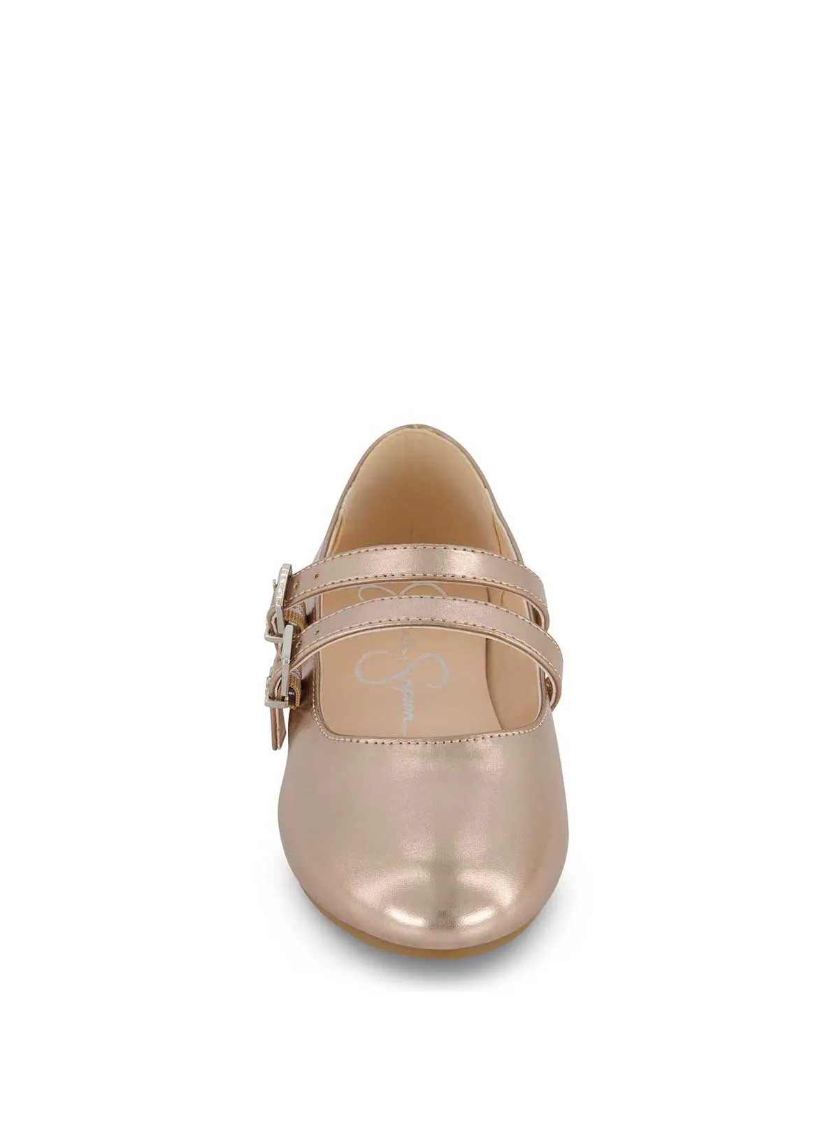 Little Girls' Amy Double Strap Ballet Flat in Champagne