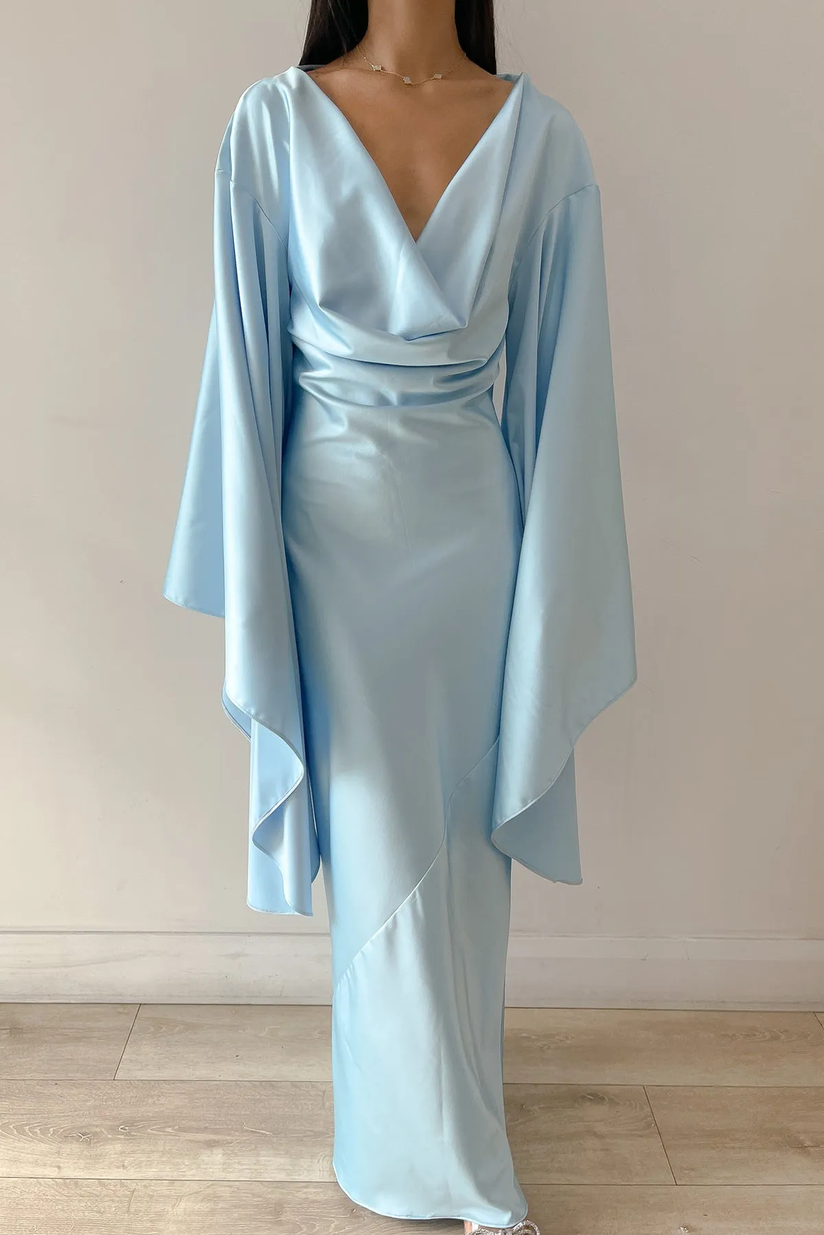 Miami Blue With Dramatic Sleeves by HSH