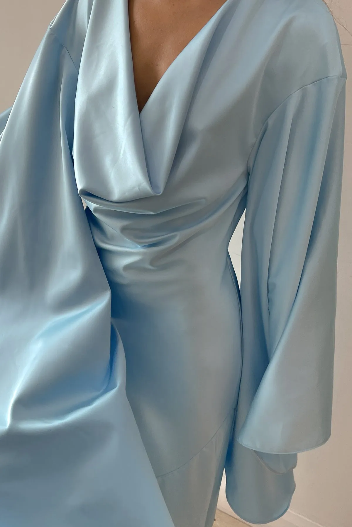 Miami Blue With Dramatic Sleeves by HSH