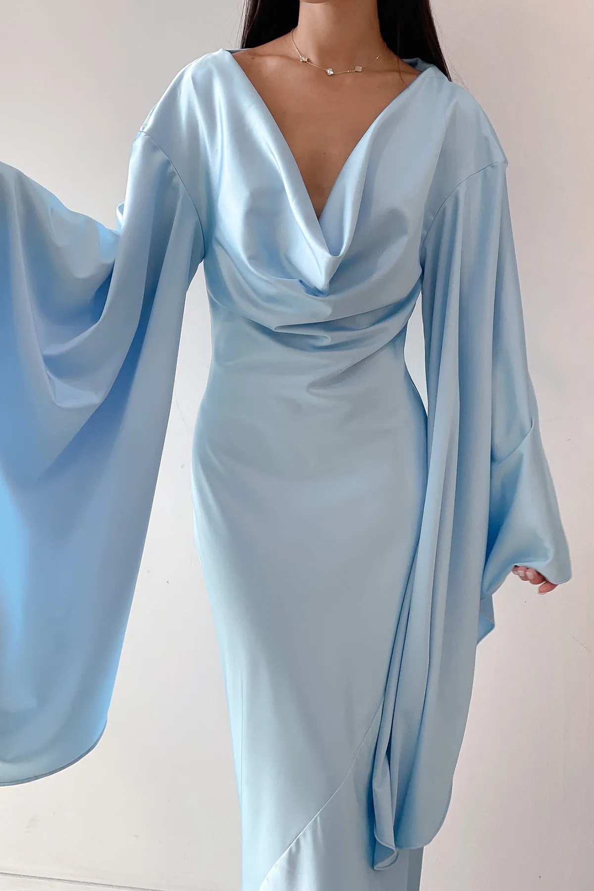 Miami Blue With Dramatic Sleeves by HSH