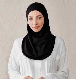 Modefa One Piece Instant Practical Hijab – Black