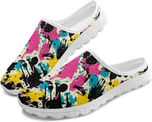 Mule Tennis Shoes for Women Breathable Loafers Lightweight Travel Garden Clogs Low Top Sneaker