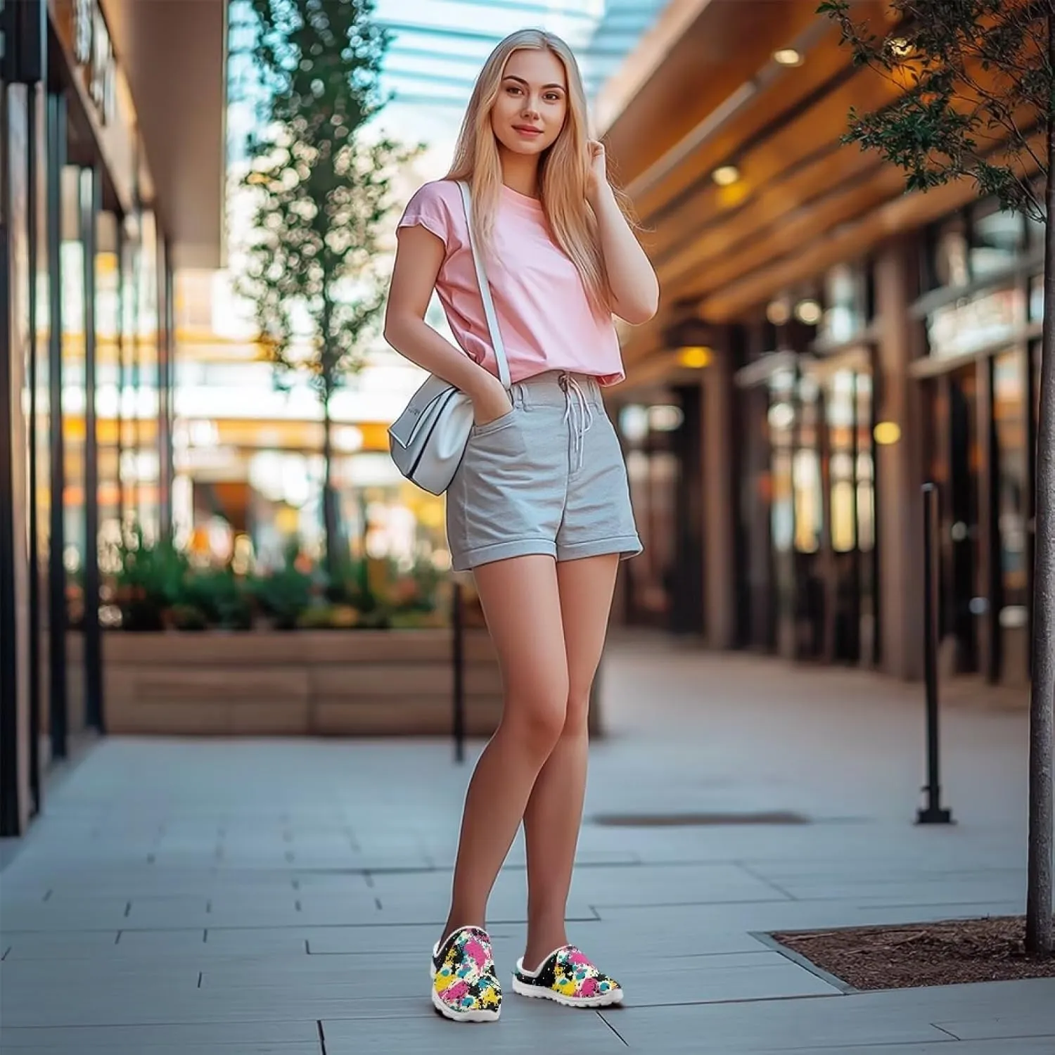 Mule Tennis Shoes for Women Breathable Loafers Lightweight Travel Garden Clogs Low Top Sneaker