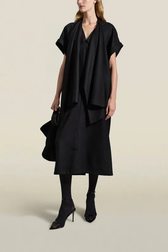 Myra Long Dress in Flannel Suiting