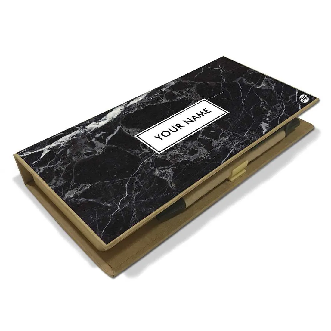 Personalized Stationery Gift Set for Adults - Marble Black