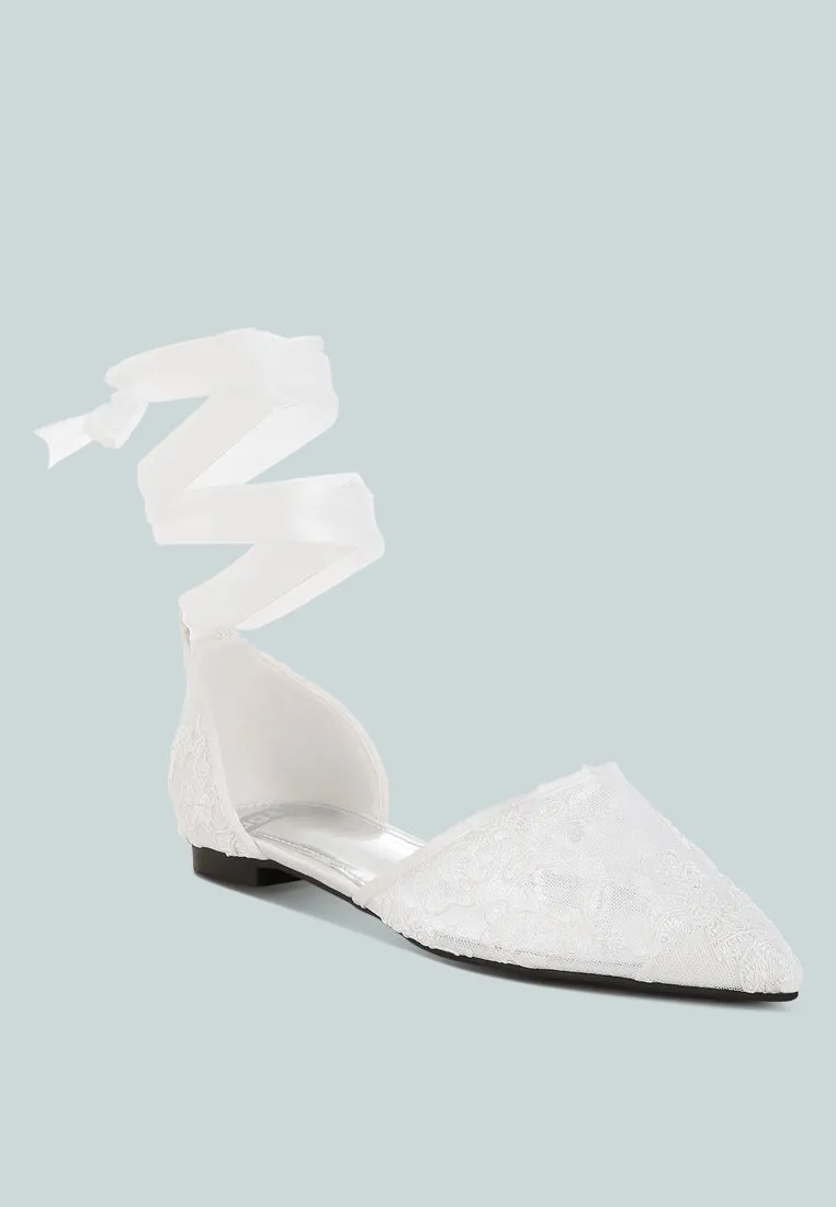 Shrami Pearl & Rhinestone Strap Flat Sandals