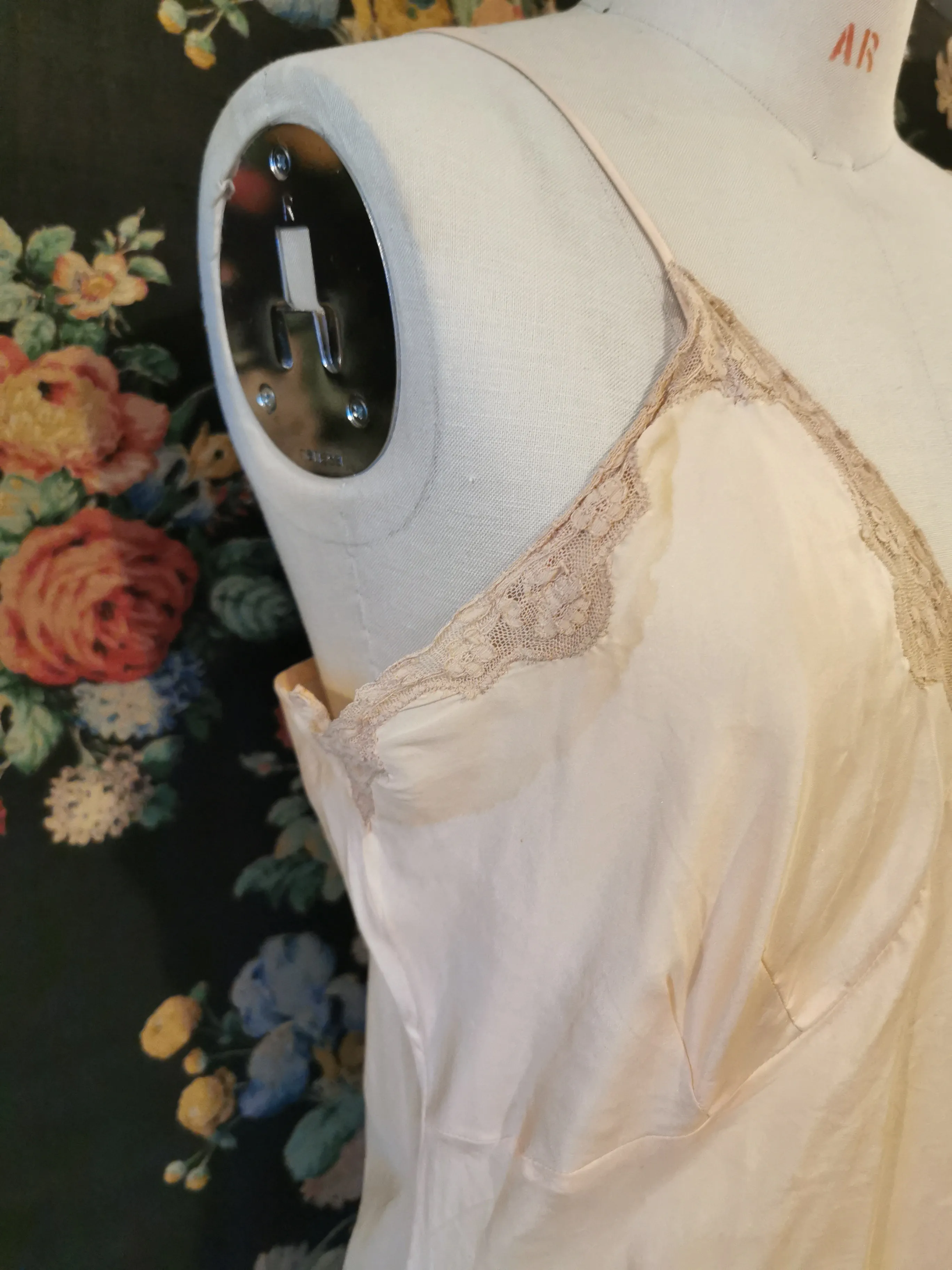 Soft pink washed silk slip