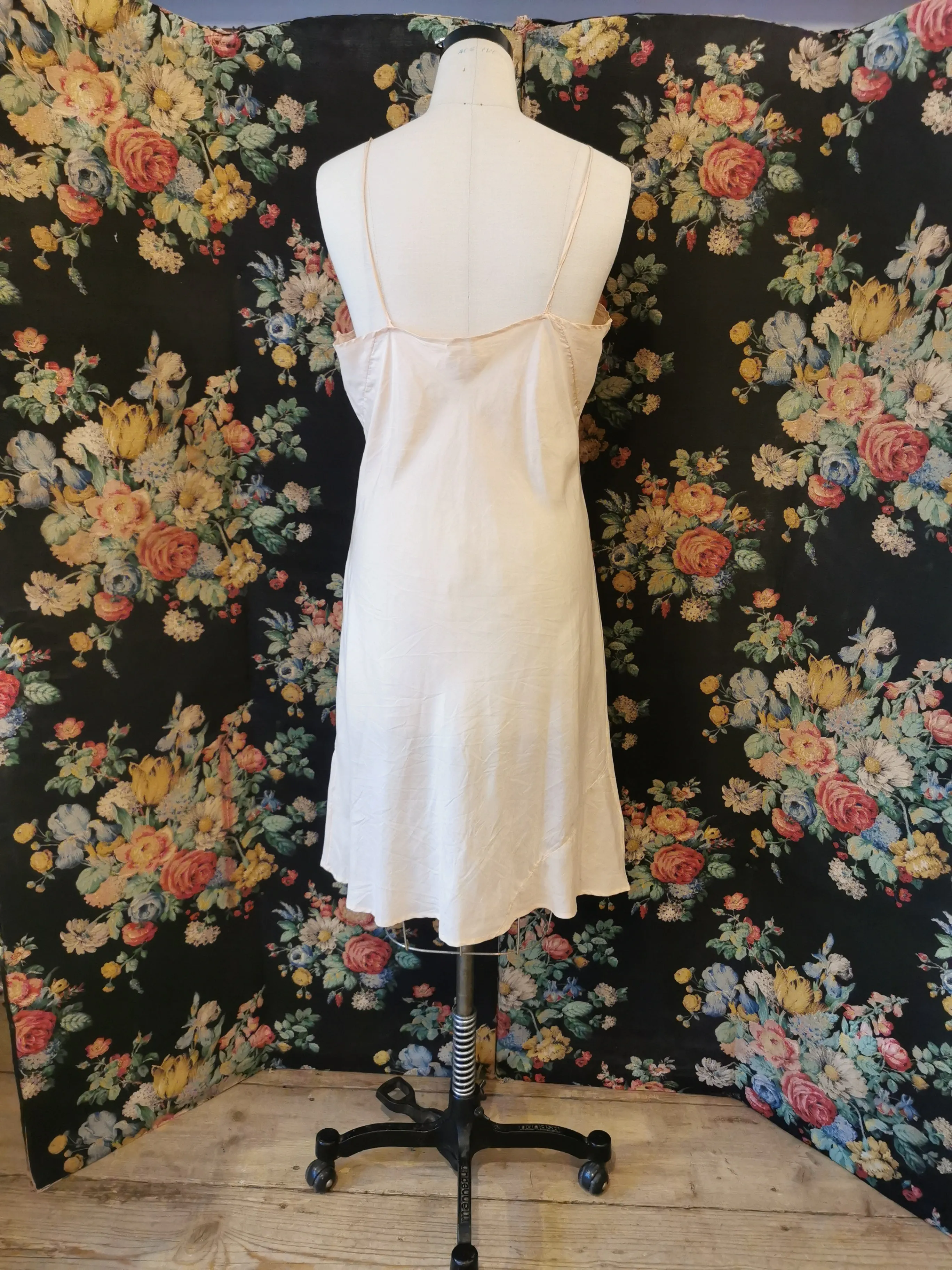 Soft pink washed silk slip