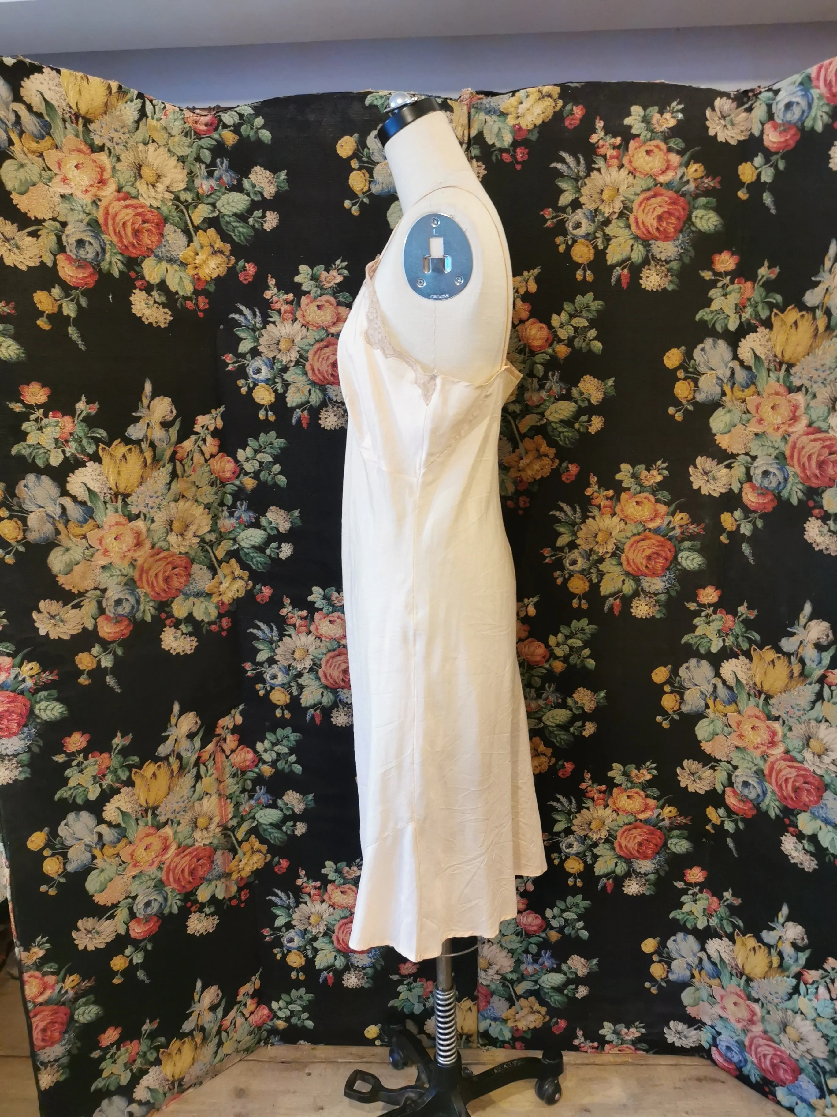 Soft pink washed silk slip