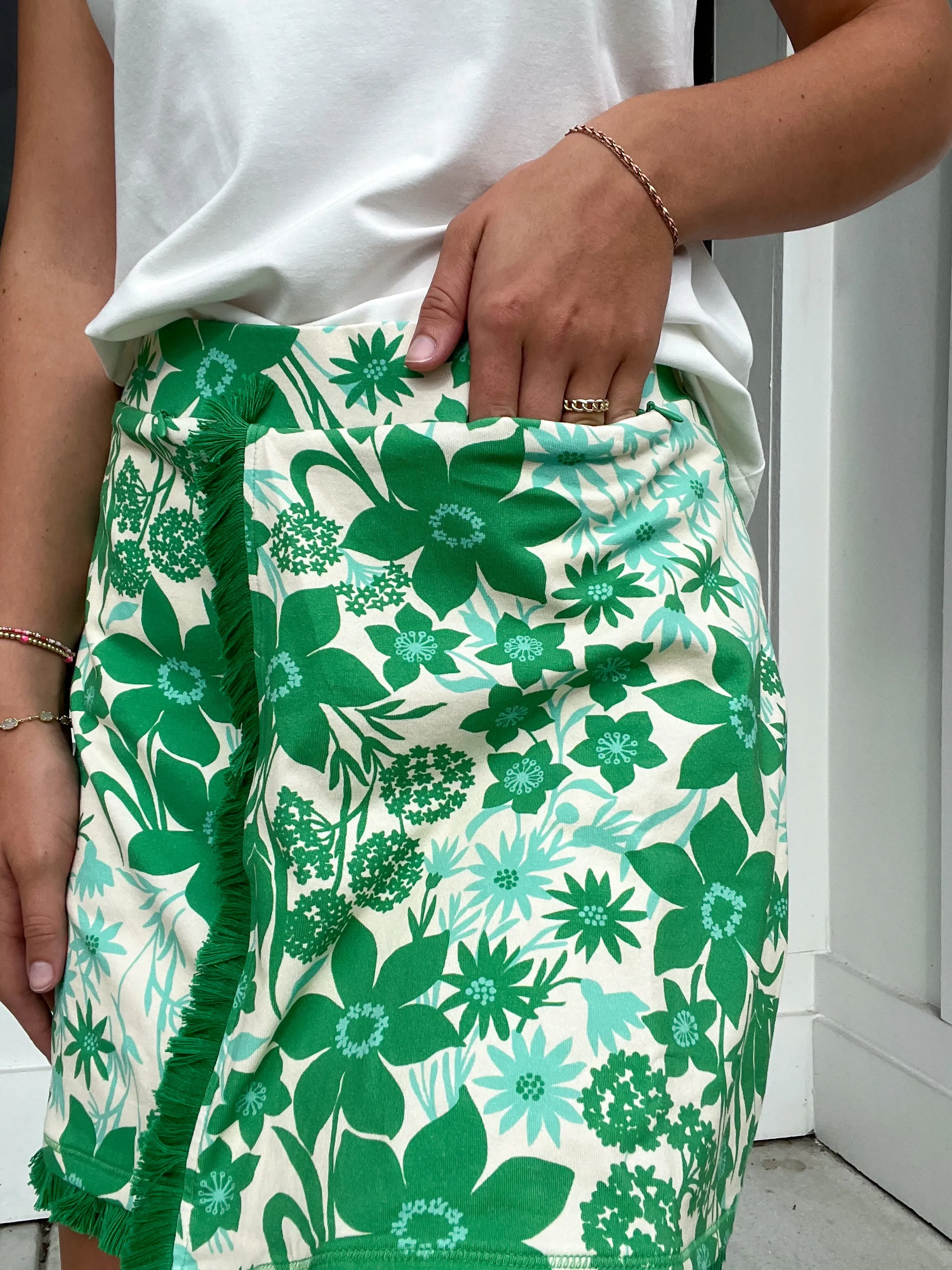 Spartina Fringe Wrap Skort Marsh Hens Wildflowers