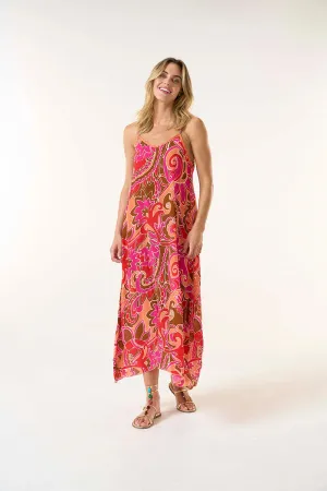 St. Georges Coral Antoinette Slip Dress
