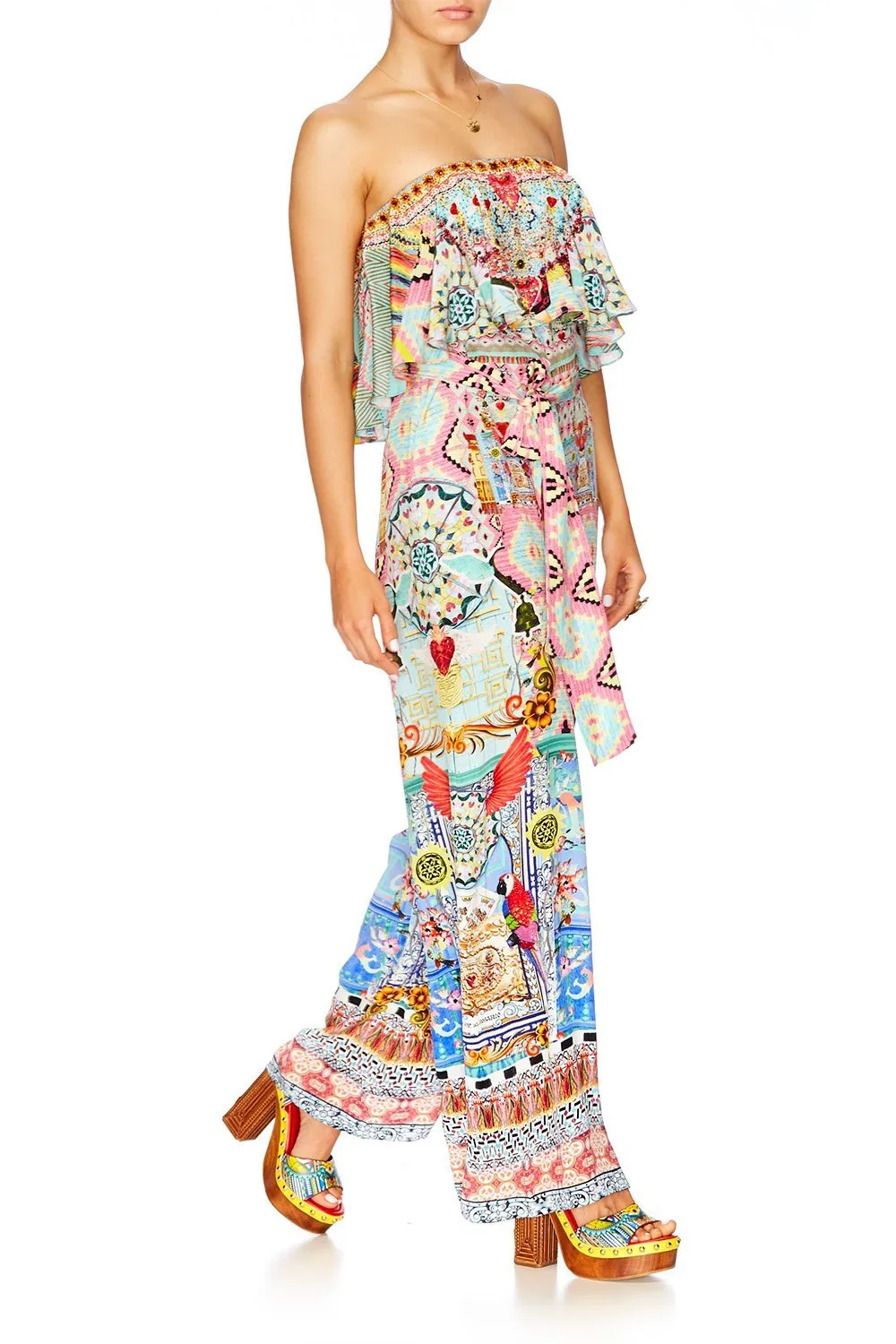 STRAPLESS JUMPSUIT WITH FRILL CLOSE TO MY HEART