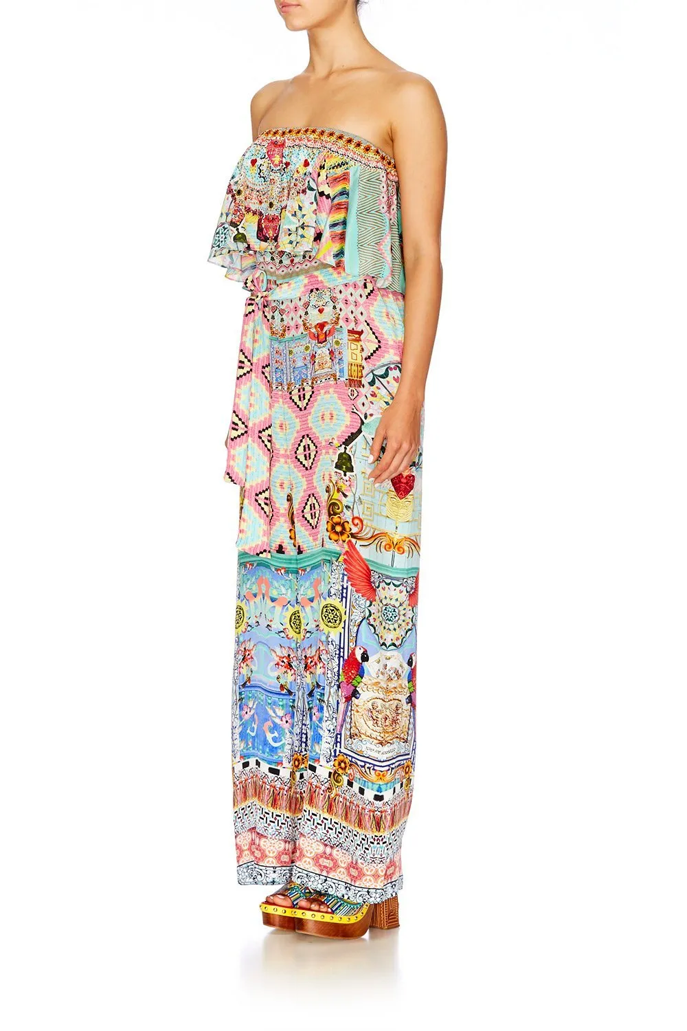 STRAPLESS JUMPSUIT WITH FRILL CLOSE TO MY HEART