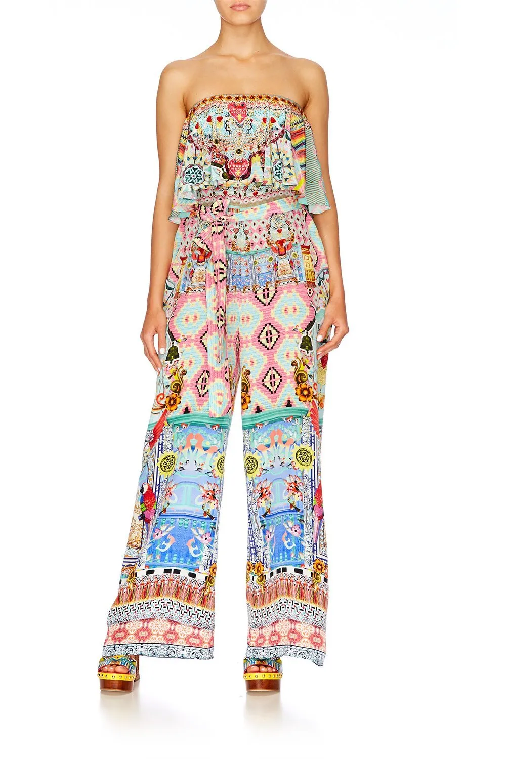 STRAPLESS JUMPSUIT WITH FRILL CLOSE TO MY HEART