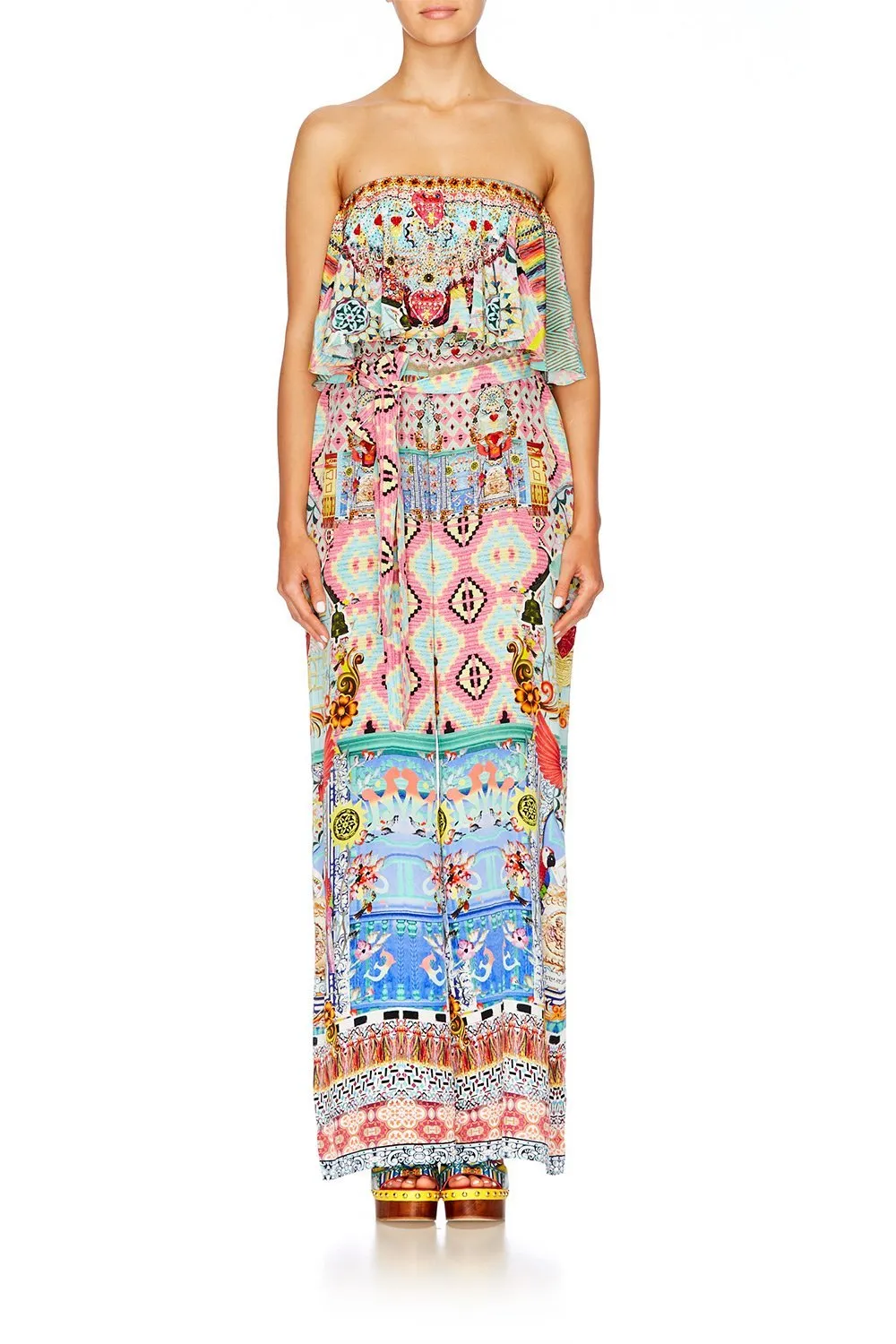 STRAPLESS JUMPSUIT WITH FRILL CLOSE TO MY HEART