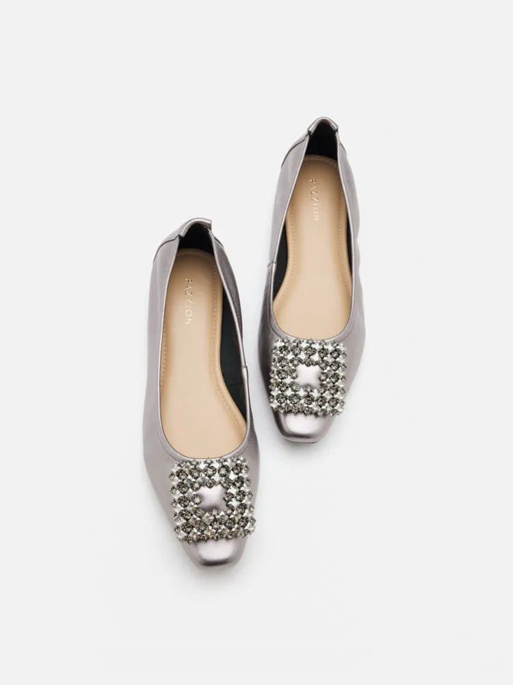 Tanya Embellished Buckle Flats