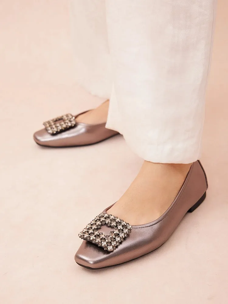 Tanya Embellished Buckle Flats