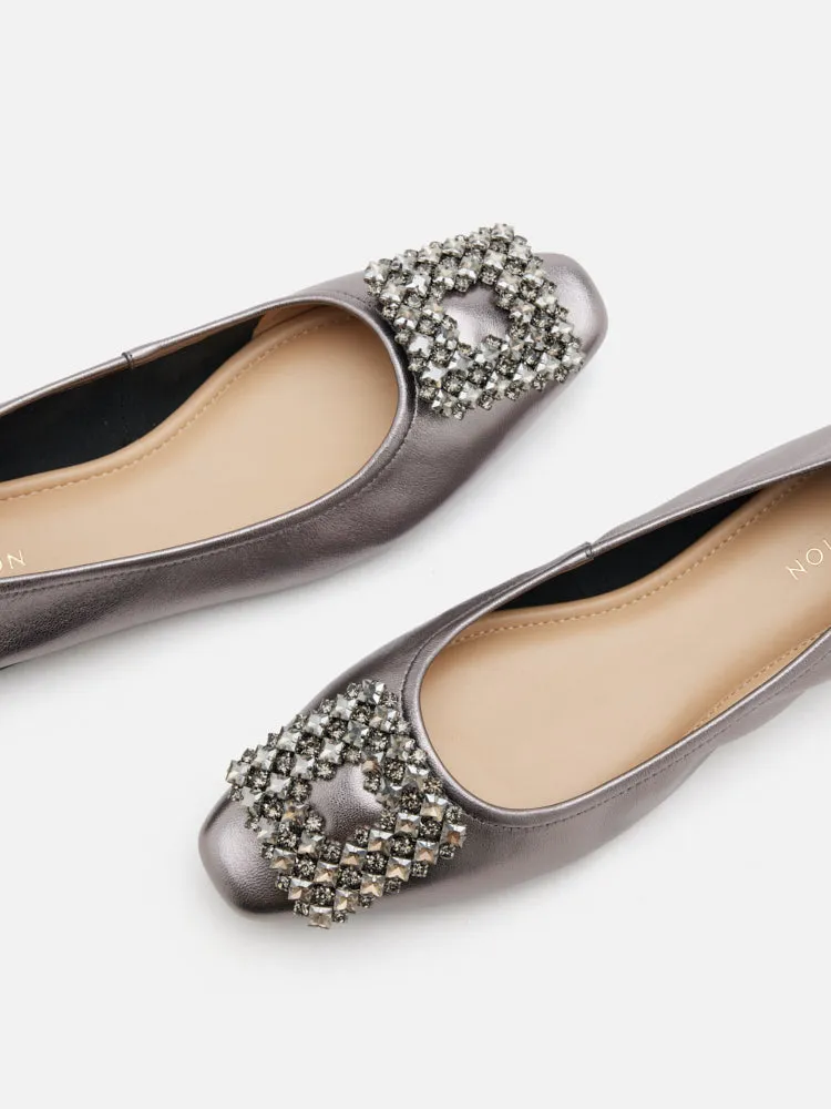 Tanya Embellished Buckle Flats