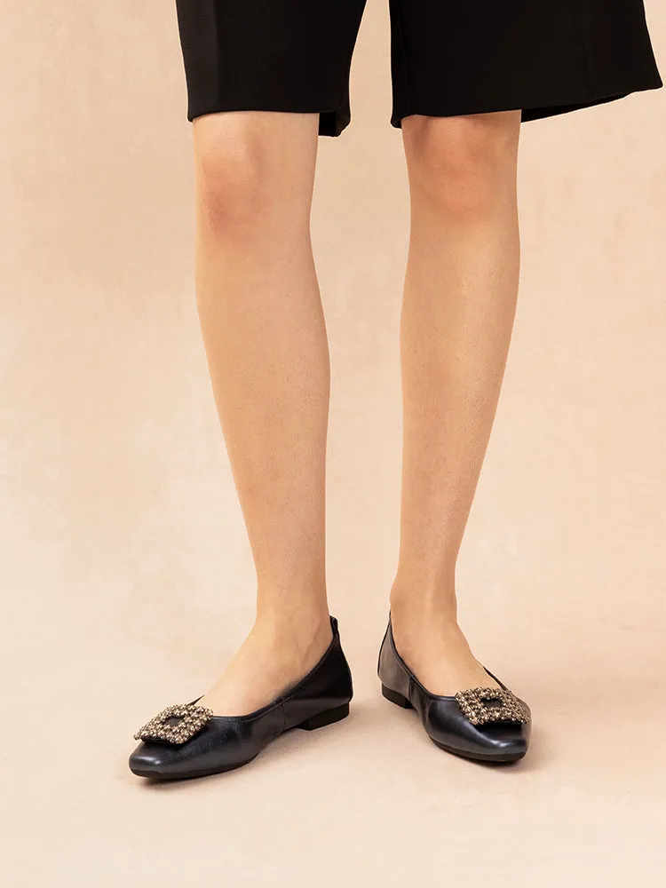 Tanya Embellished Buckle Flats