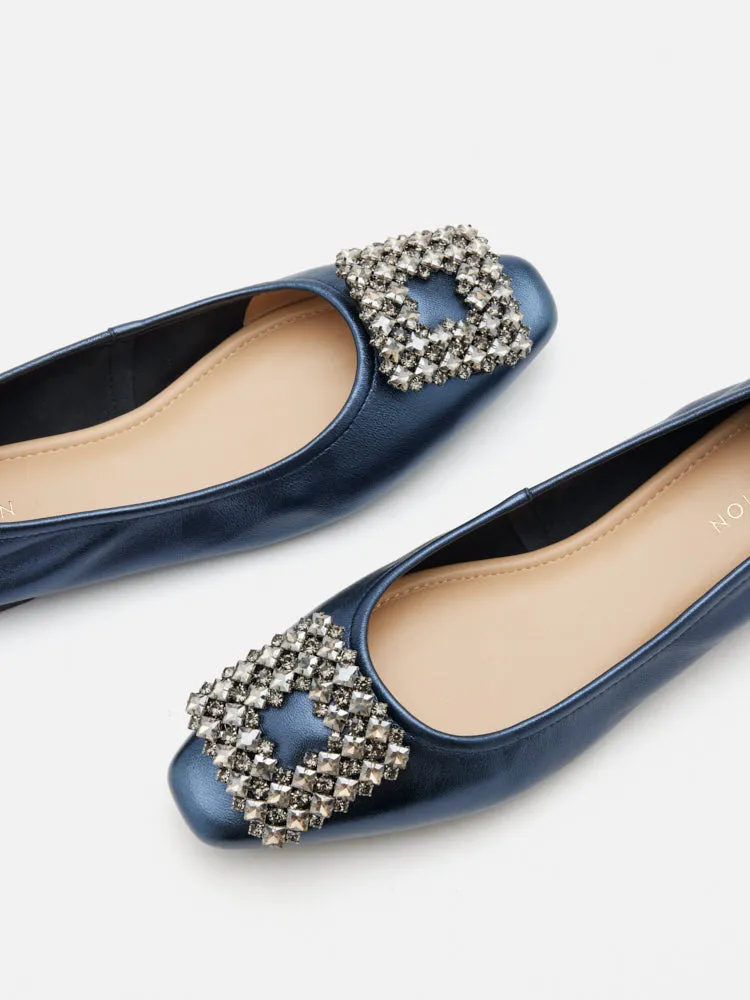 Tanya Embellished Buckle Flats