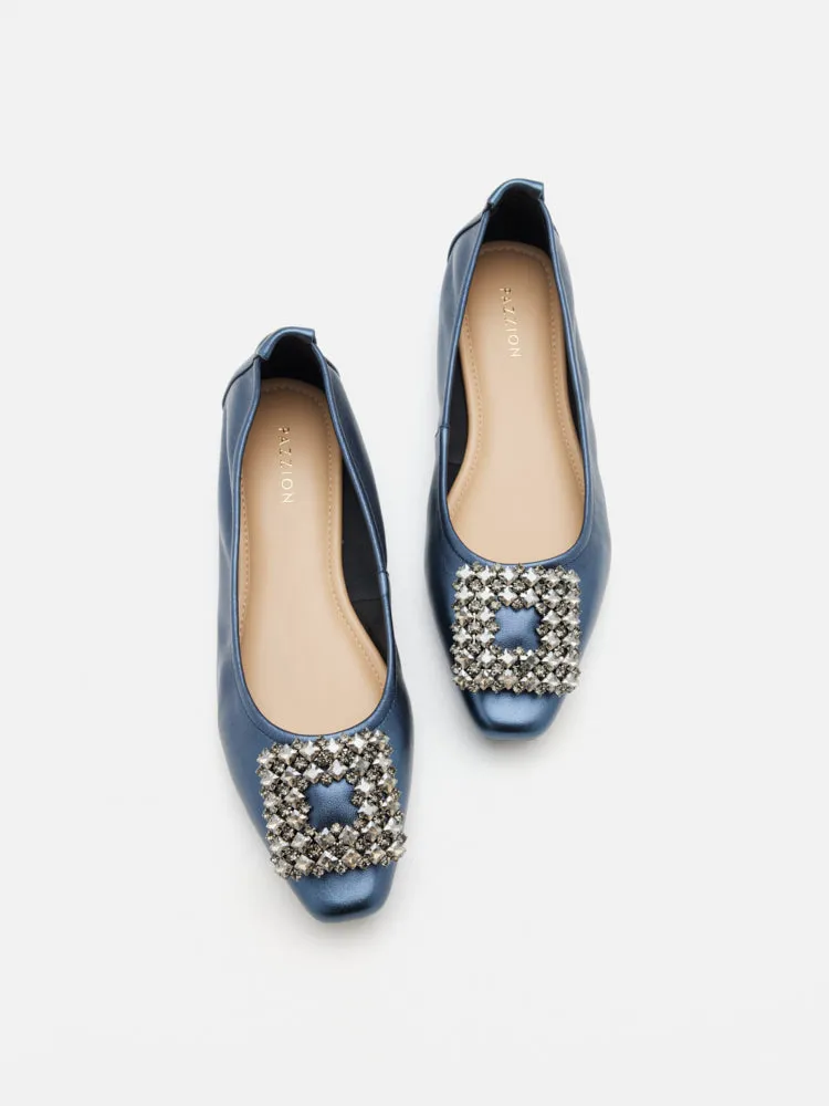 Tanya Embellished Buckle Flats