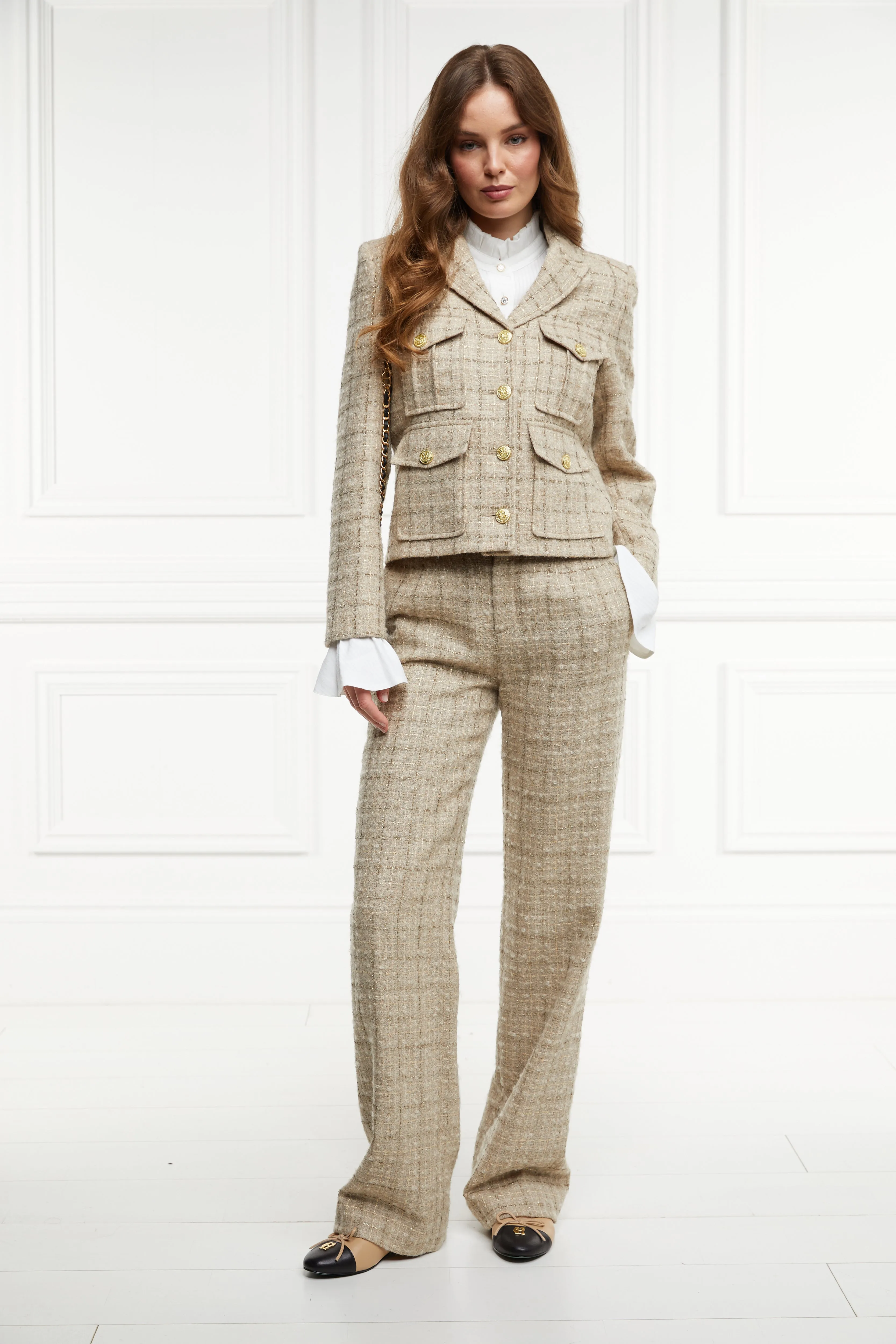 The Camel Sparkle Tweed Suit