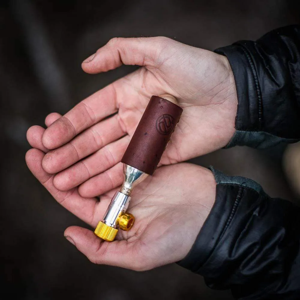 Tiny Object Co2 Bike Inflator w/Leather Cartridge Holder