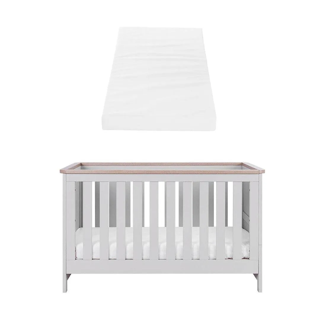 Tutti Bambini Verona Cot Bed - Dove Grey/Oak