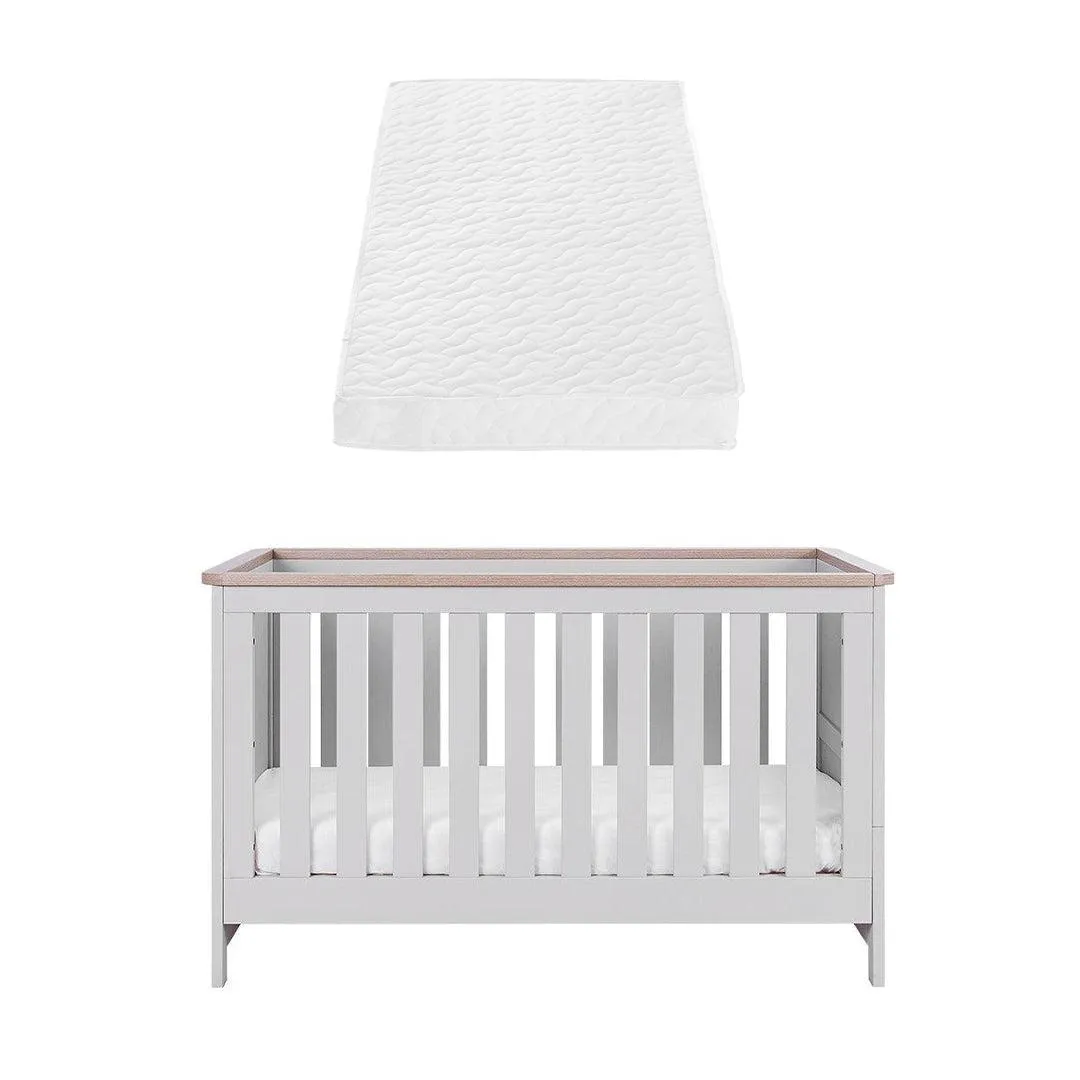 Tutti Bambini Verona Cot Bed - Dove Grey/Oak