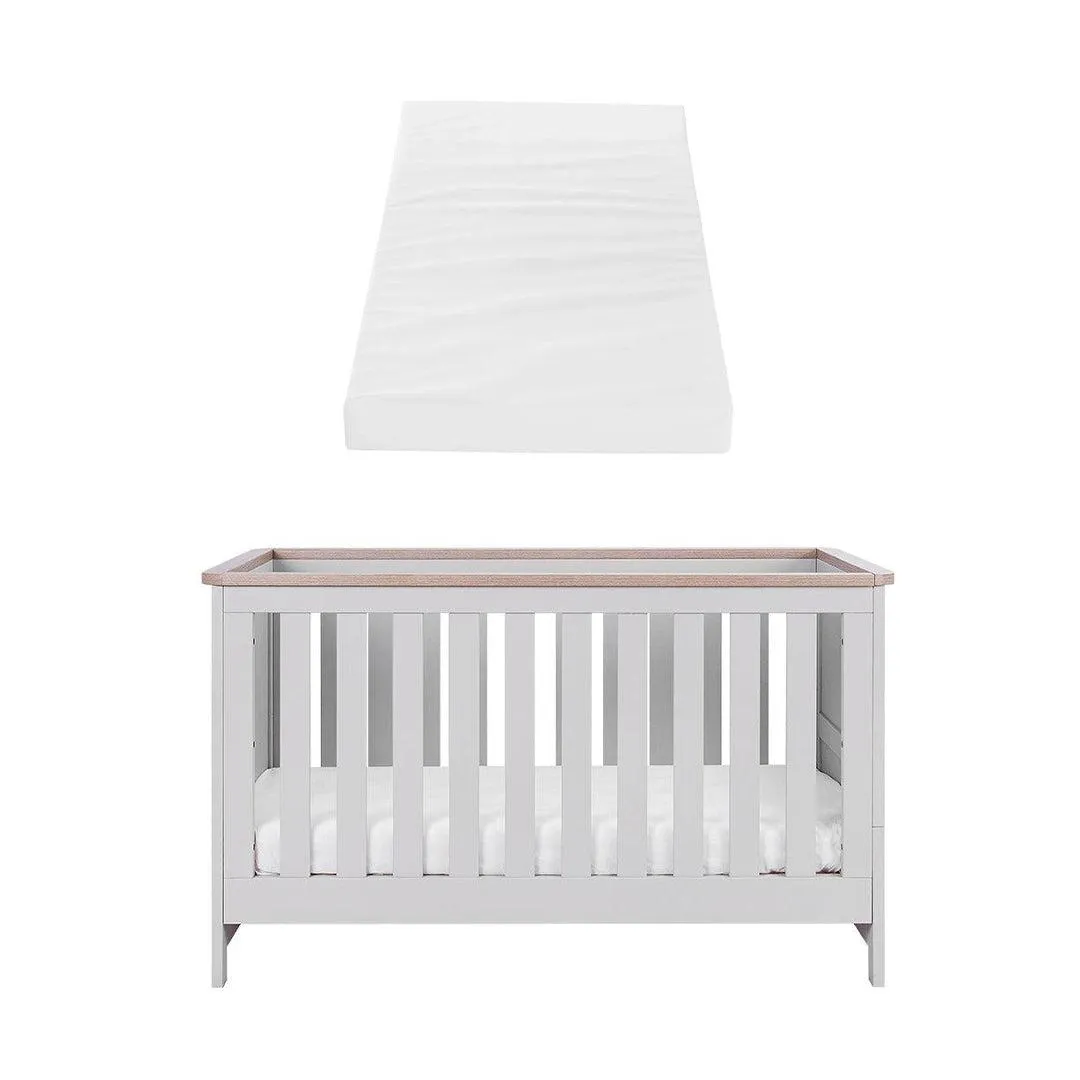 Tutti Bambini Verona Cot Bed - Dove Grey/Oak