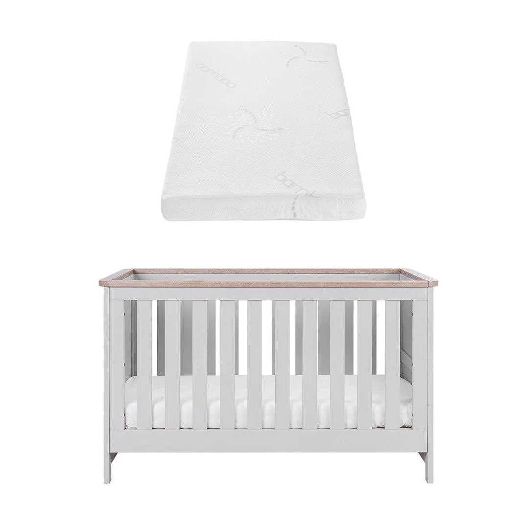 Tutti Bambini Verona Cot Bed - Dove Grey/Oak